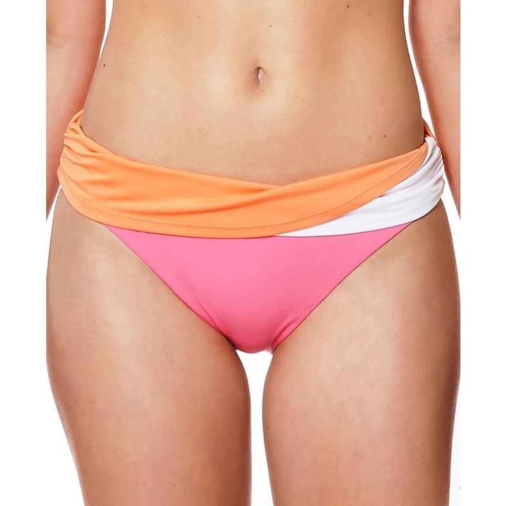 Sanctuary Women's Colorblocked Hipster Swim Brief (White Multi, X-Small)